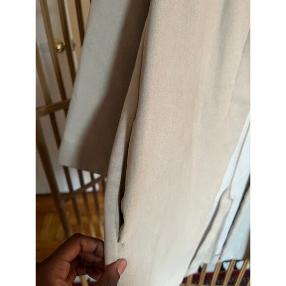 WEEKDAY Lond Linen Mix Coat - Picture 5 of 10